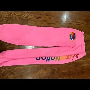 Aviator Nation neon pink sweatpants